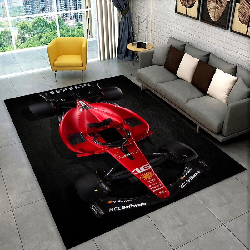 Kids Outdoor Area - Tapis antidérapant rétro F-Ferrarii Racing Car