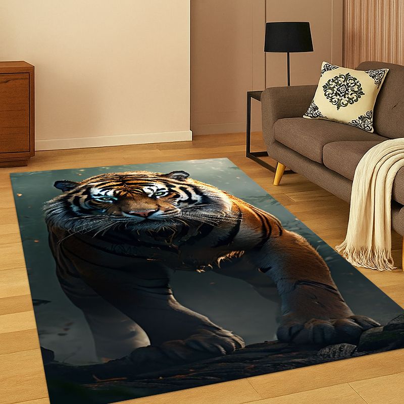 Kids Outdoor Area - Tapis de dessin animé Tigre Bête