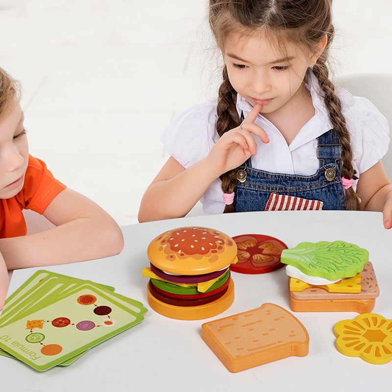 Kids Outdoor Kitchen Accessories - ·Nouveaux jouets d'empilage en bois pour