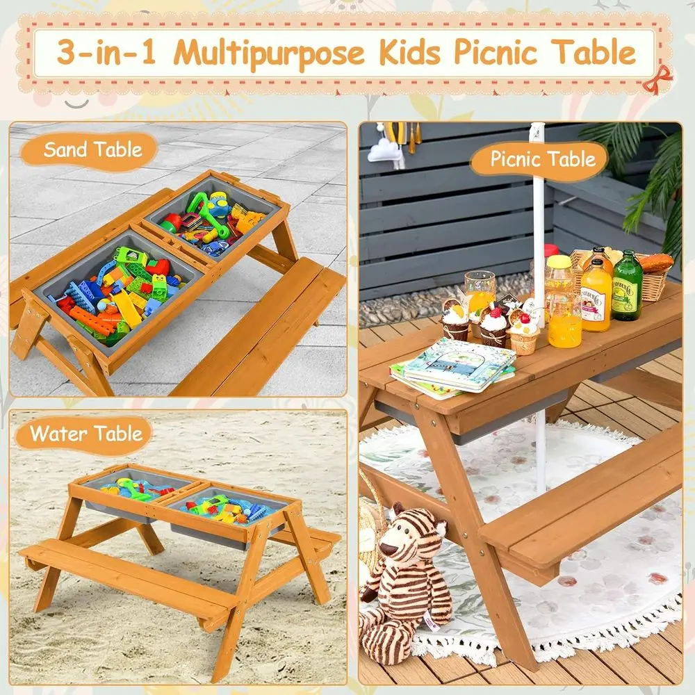 Table de pique-nique 4-en-1 en - Kids Outdoor Furniture Set avis et prix