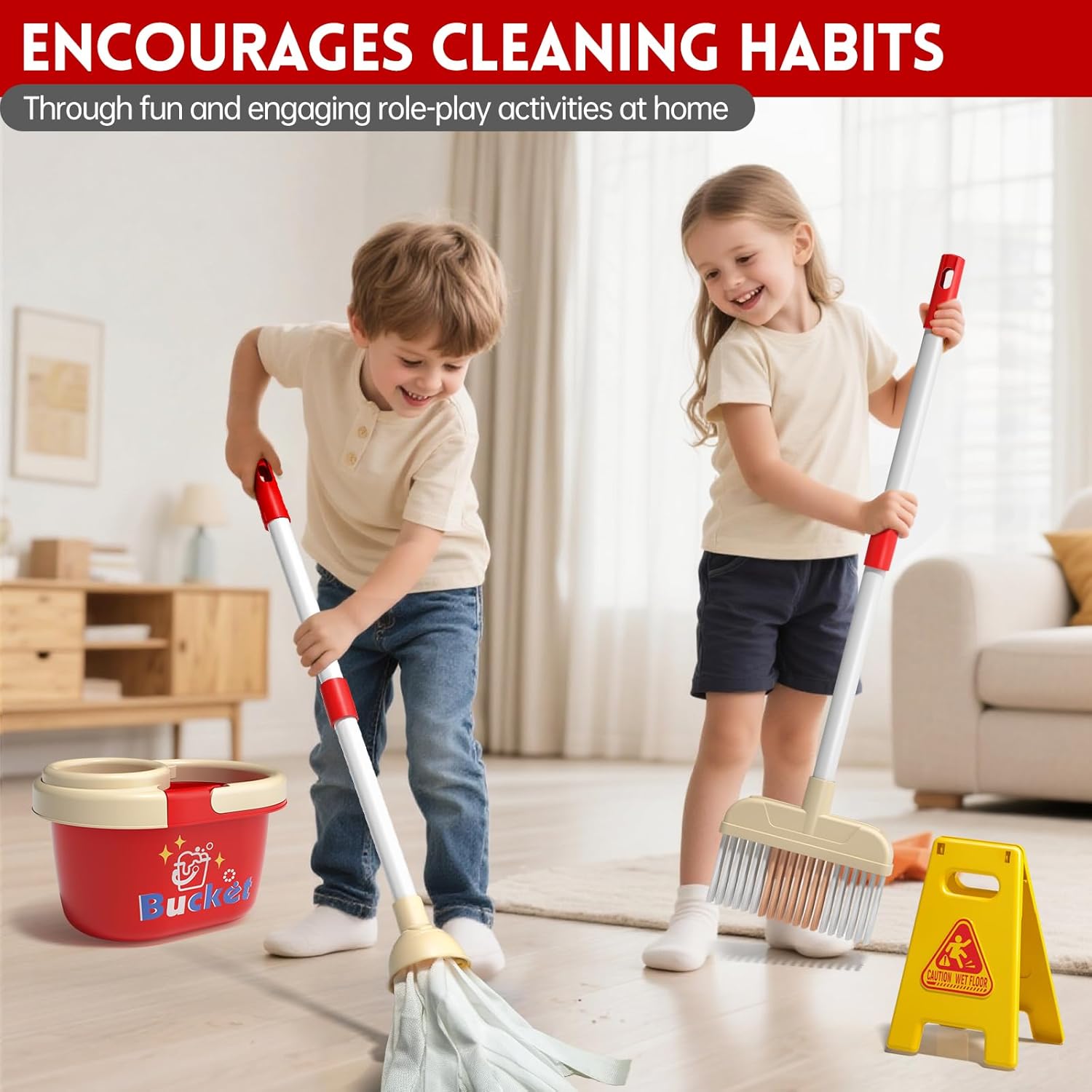 Ensemble de jouets de nettoyag - Kids Outdoor Broom avis et prix