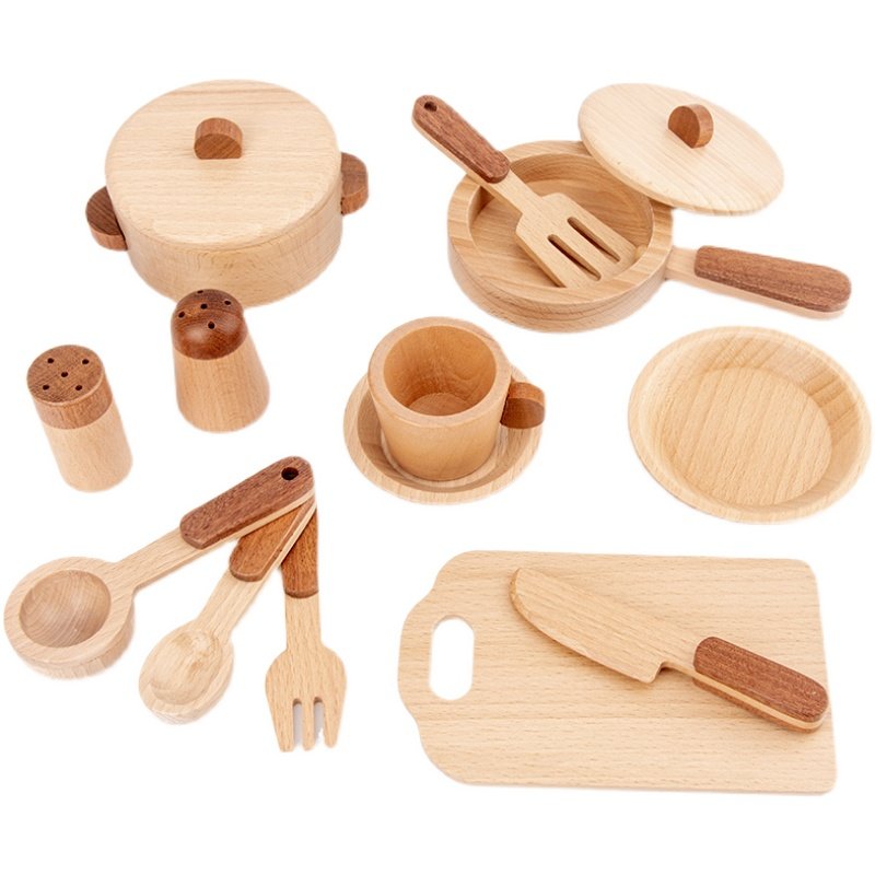 Jeu de cuisine en bois de hêtr - Kids Outdoor Kitchen Accessories avis et prix