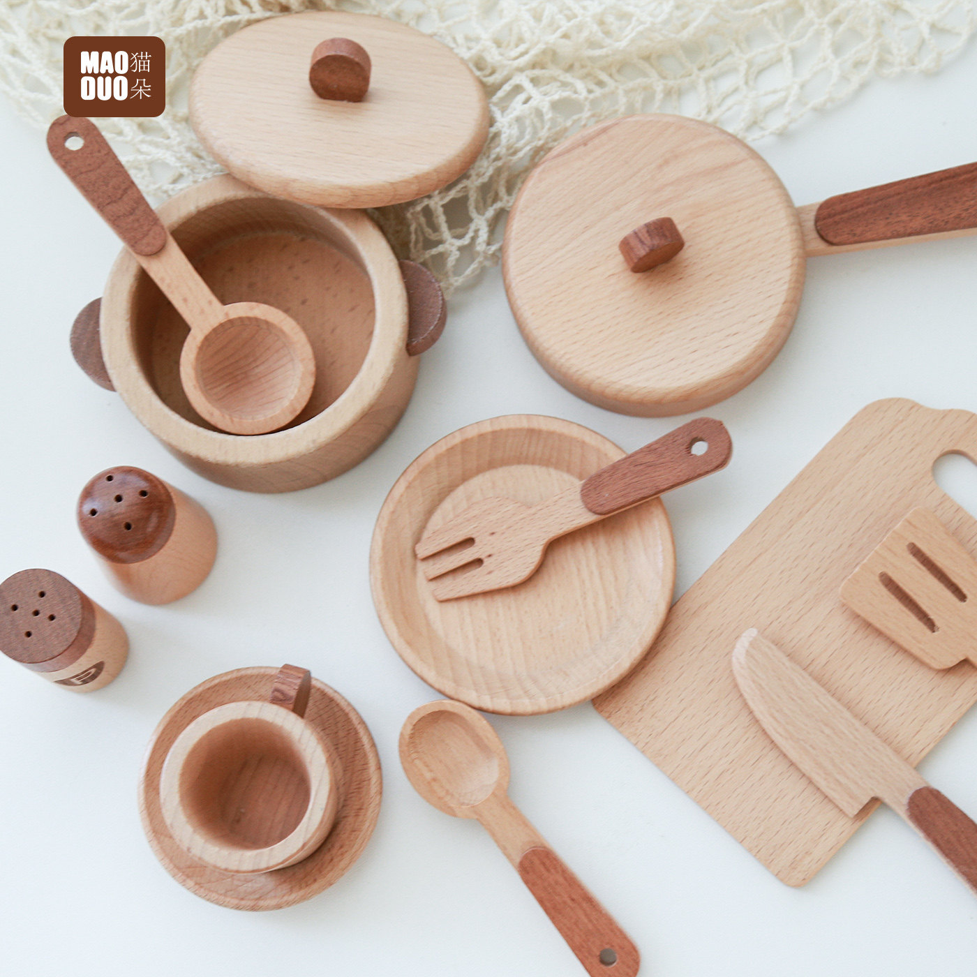 Jeu de cuisine en bois de hêtr - Kids Outdoor Kitchen Accessories avis et prix