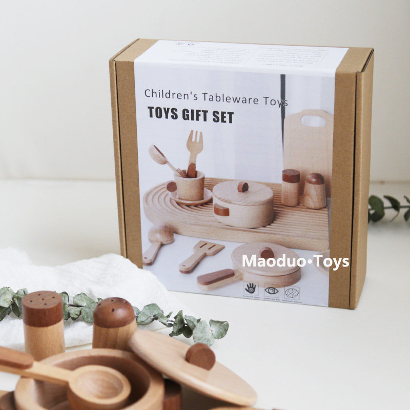Jeu de cuisine en bois de hêtr - Kids Outdoor Kitchen Accessories avis et prix